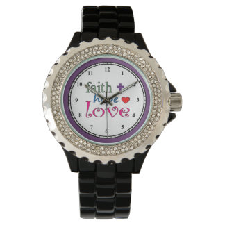 Montre Faith Hope Love Cross Heart