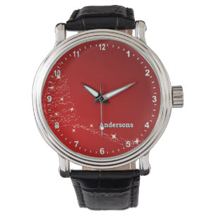 Montre Famille de Noël personnalisée Montre, lumières des