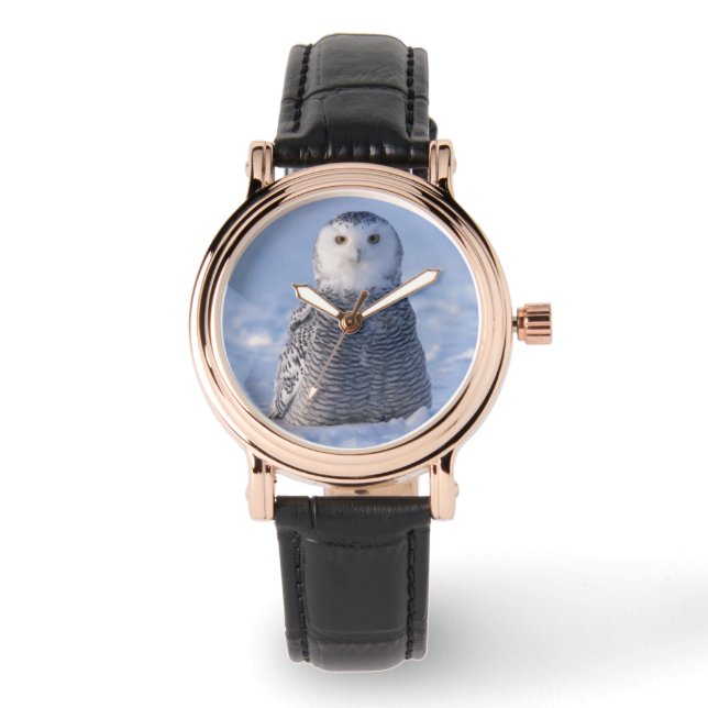Montre Fancy Elegant Arctic Snowy Owl Photo Conçu (Recto)