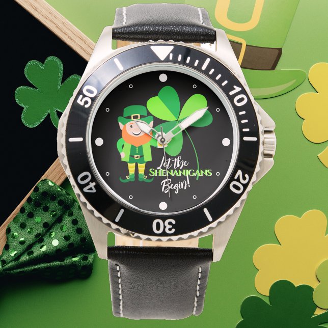 Montre Farces Lutins Shamrock St Patrick Points (Créateur téléchargé)