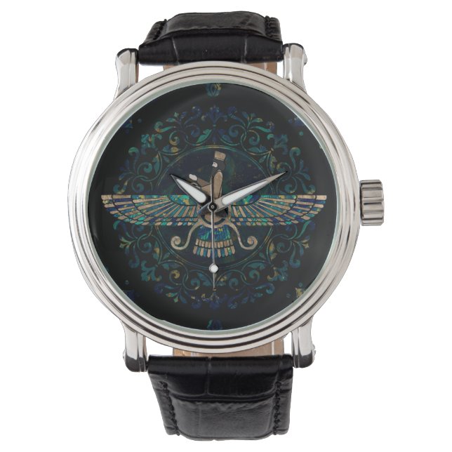 Montre Farohar - Faravahar - Marbre et or Fravashi (devant)