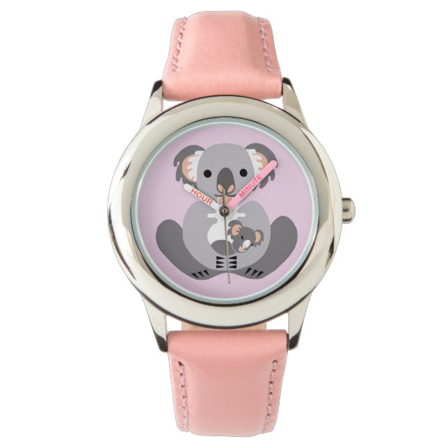 Montre Faune - Cute KOALA - Marsupial - Australie - Rose (devant)