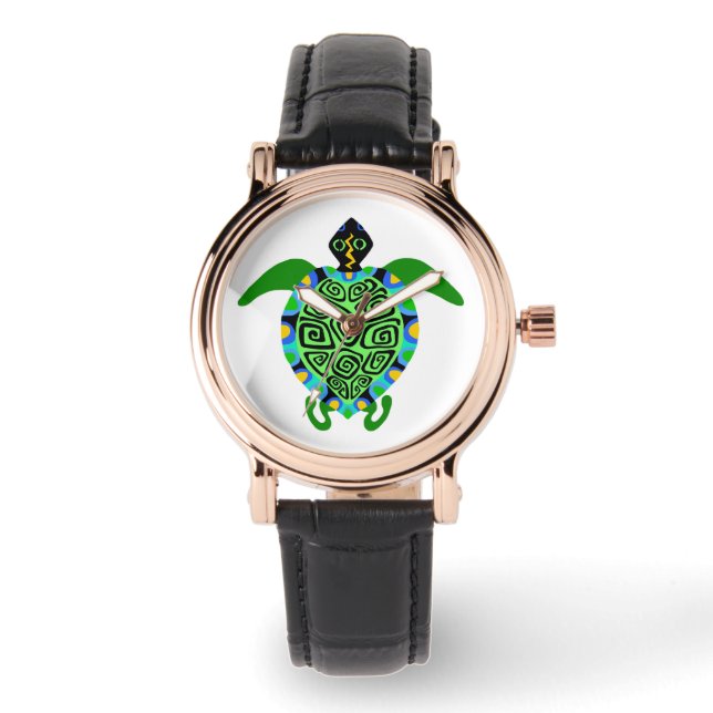 Montre Faune - Mer TURTLE - Amoureux des animaux - Nature (Recto)