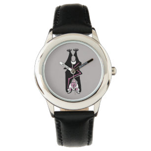 Montre Faune - Pink & Black BAT - Nature - Conservation