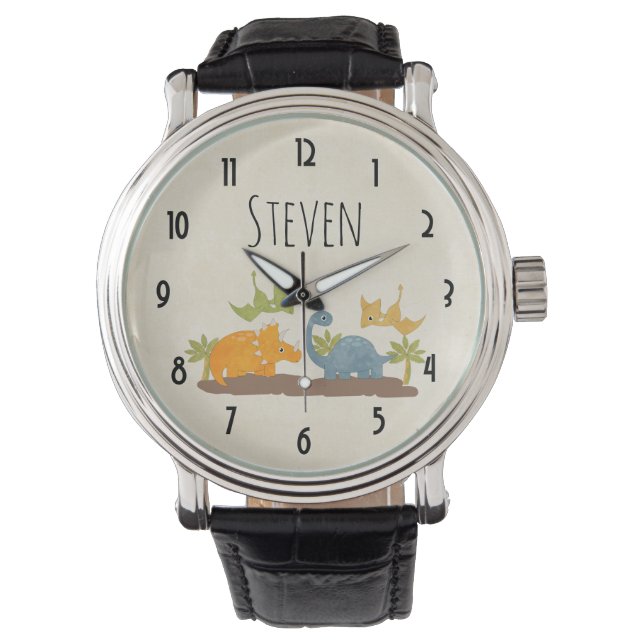 Montre Faune sauvage de Cute Dinosaure (devant)