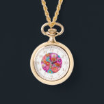 Montre Faux colorées Brodées Florales Élégantes femmes<br><div class="desc">Faux coloré brodé Floral Elegant Womans Watches dispose d'une tendance florale moderne imitation broderie colorée en rose,  violet,  orange,  bleu et jaune. Créé par Evco Studio www.zazzle.com/store/evcostudio</div>