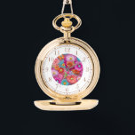 Montre Faux colorées Brodées Florales Élégantes femmes<br><div class="desc">Faux coloré brodé Floral Elegant Womans Watches dispose d'une tendance florale moderne imitation broderie colorée en rose,  violet,  orange,  bleu et jaune. Créé par Evco Studio www.zazzle.com/store/evcostudio</div>