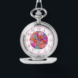 Montre Faux colorées Brodées Florales Élégantes femmes<br><div class="desc">Faux coloré brodé Floral Elegant Womans Watches dispose d'une tendance florale moderne imitation broderie colorée en rose,  violet,  orange,  bleu et jaune. Créé par Evco Studio www.zazzle.com/store/evcostudio</div>