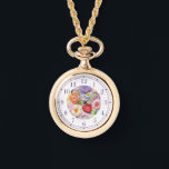 Montre Faux colorées Brodées Florales Stylish Femmes<br><div class="desc">Faux coloré brodé Floral élégant Womans Watches présente une tendance florale moderne imitation broderie colorée en rose,  violet,  orange et rouge sur un arrière - plan vert pastel. Créé par Evco Studio www.zazzle.com/store/evcostudio</div>