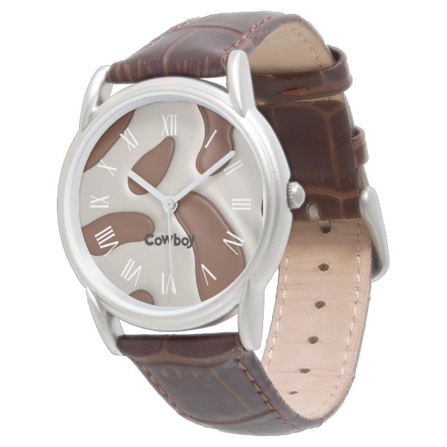 Montre Faux Cow Leather Modern Luxury Elegant Collection (Incliné)