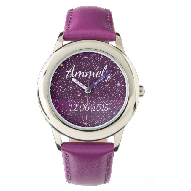 Montre Faux strass lila (devant)