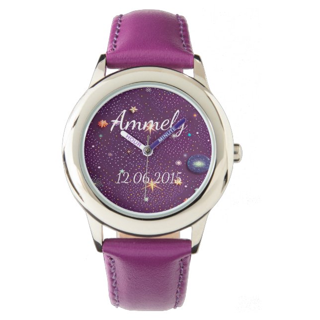 Montre Faux strass lila (devant)