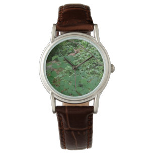 Montre FAWN en Feuilles de coeur vert —