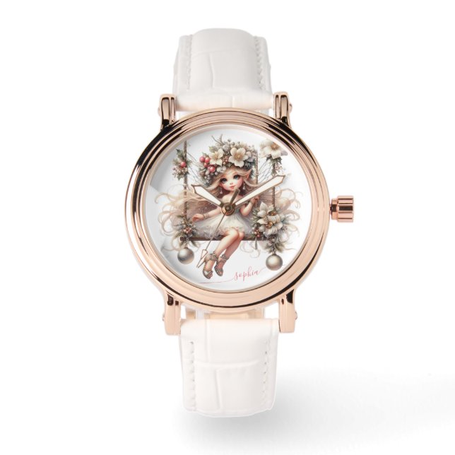 Montre Fée de Noël blanche (Recto)
