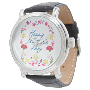 Montre Félicitations Élégantes Fleurs pour la Fête des Mè