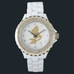 Montre *~* Feminine Parties scintillant d'or féminine de<br><div class="desc">* Ce bracelet blanc visage populaire féminine chic féminin Cristal Rhinestone Blanc Enamel Watch parties scintillant or sirène sur blanc et un cristal rhinestone cadre visage montre est sûr une montre géniale pour l'amant de sirène en vous. Ajoutez un peu de paix et une bonne énergie à votre journée avec...</div>