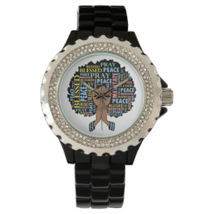 Montre Femme chrétienne noire Melanin Femmes Priez