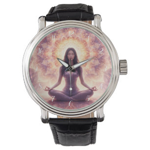 Montre Femme de méditation mandala lumineuse
