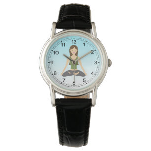 Montre Femme de yoga en position du lotus