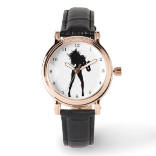 Montre Femme Joueuse de Saxophone