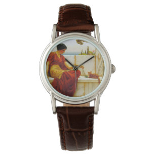 Montre Femme romaine Jouant avec son chat favori