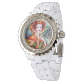 MONTRE FEMME ROMANTIQUE AVEC PEACOCK FEACOCK (Incliné)