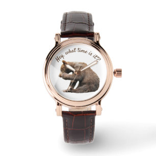 Montre Femmes avec petit ours grizzli
