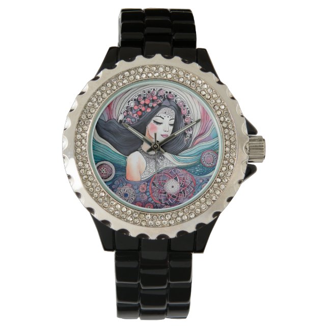 Montre femmes du miroir compact mer (devant)