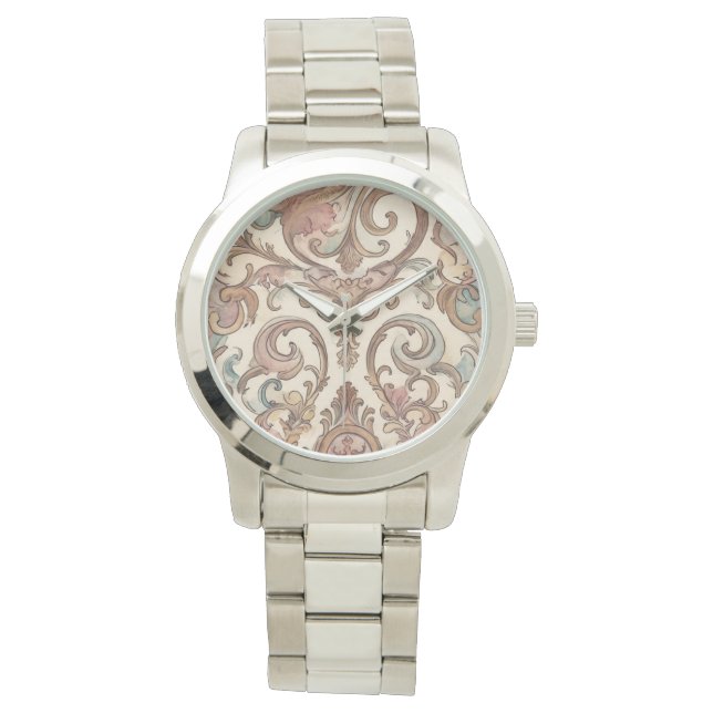 Montre Femmes Watch, Classic Elegant, Rose Motif or (devant)