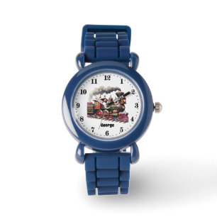 Montre Festif garçons train de Noël ajouter le nom