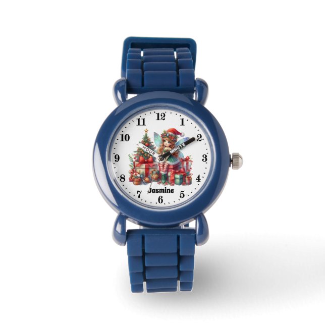 Montre Festive Fée Noël Fée ajouter nom (Recto)