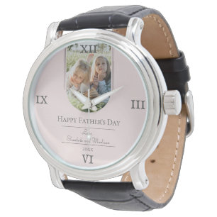 Montre Fête des pères photo Arch moderne Rose
