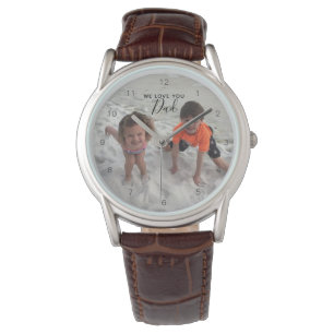 Montre Fête des pères photo papa Enfants moderne