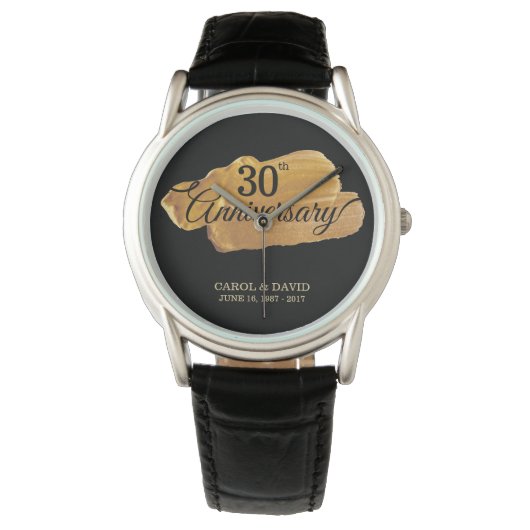 Montre Fête du 30e anniversaire. Peinture or. (devant)