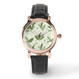 Montre Feuille de banane avec triangles