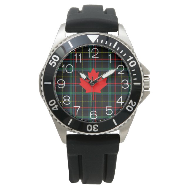 Montre Feuille d'érable pliée au chalet canadien (devant)