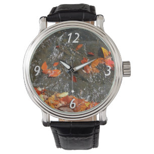 Montre Feuilles d'automne dans la cascade I Photographie