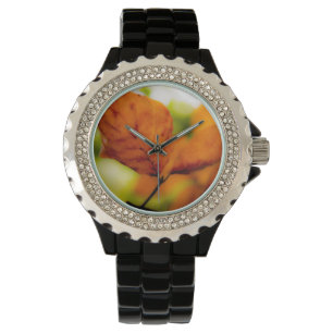 Montre Feuilles d'automne orange