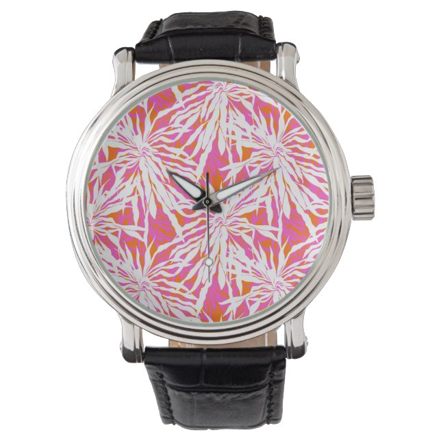 Montre Feuilles de palmiers tropicaux (devant)
