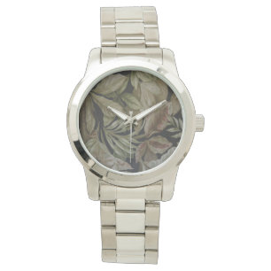 MONTRE FEUILLES DE PALMIERS TROPICAUX