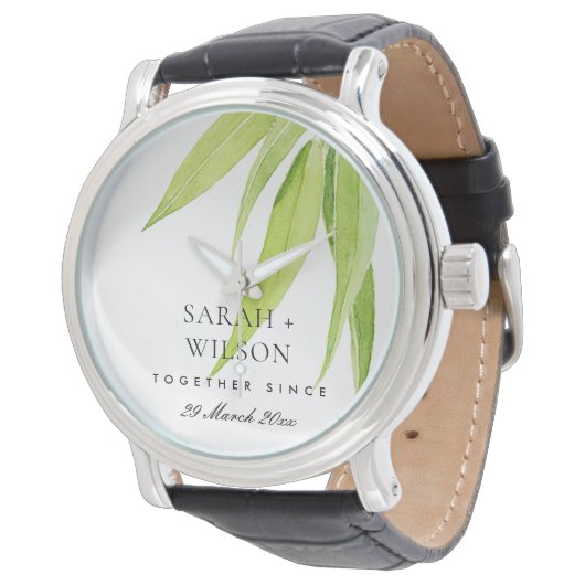 MONTRE FEUILLES EUCALYPTUS FOLIAG ENREGISTRER LA DATE CAD (Incliné)