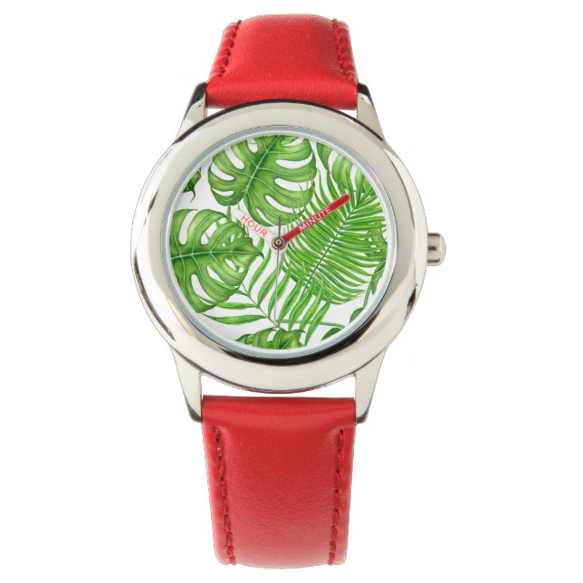 Montre Feuilles tropicaux (devant)