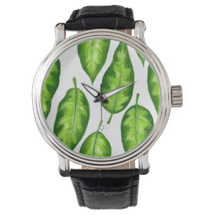 Montre Feuilles tropicaux