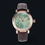 Montre Feuilles tropicaux défraîchis<br><div class="desc">"Faded Tropical Feuilles I" de Jade Reynolds. Il présente une collection de feuilles tropicaux dans un style défraîchi.</div>