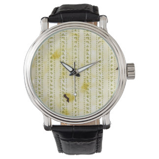 Montre Fidel amharique sur parchemin vintage