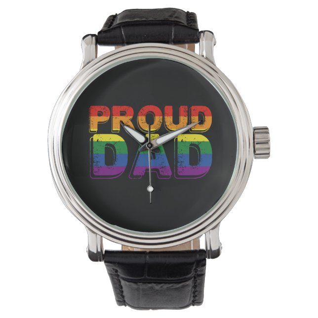Montre Fier papa LGBT Gay pride papa (devant)