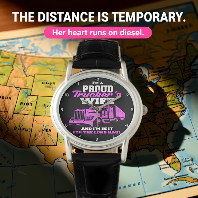 Montre Fière épouse de routier : Longue Traversée (Créateur téléchargé)