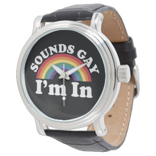 Montre Fierté gay LGBT Sons arc-en-ciel gay j'en suis