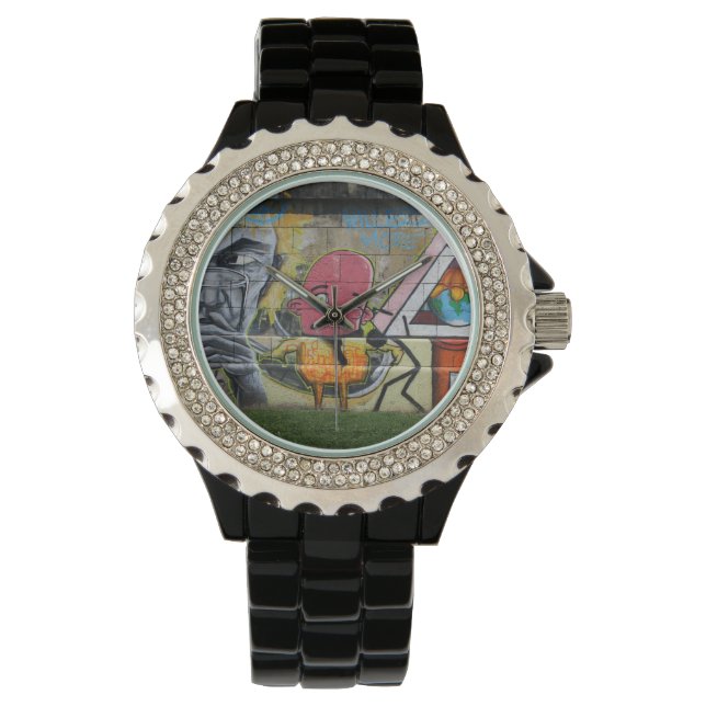 Montre Figure Rose Étrange De Fun (devant)