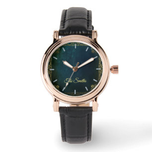 Montre Filigree Ornat sur bleu personnalisé